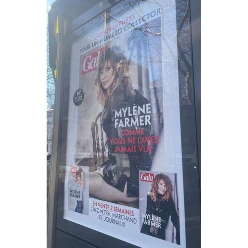 Mylene Farmer Affiche Publicitaire Gala Format Abribus 120 X 175 - Ultra Rare Collector 2022