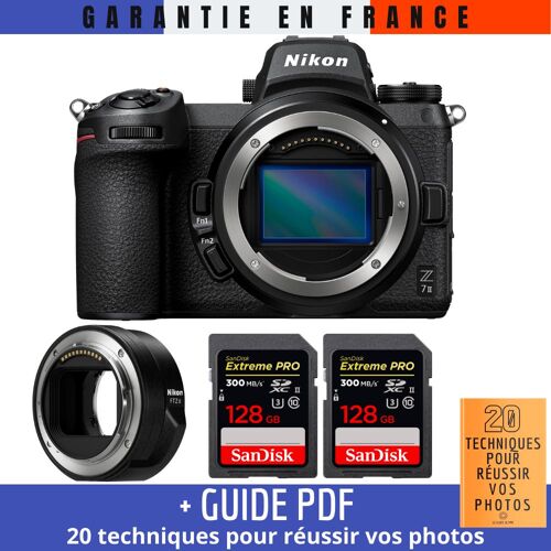 Nikon Z7 II + Nikon FTZ II + 2 SanDisk 128GB Extreme PRO UHS-II SDXC 300 MB/s + Guide PDF ""20 TECHNIQUES POUR RÉUSSIR VOS PHOTOS""