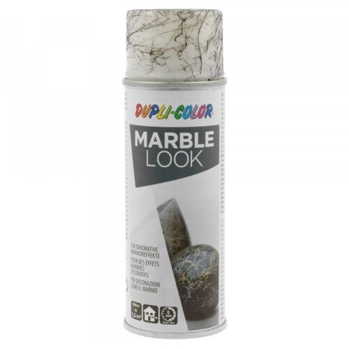 Bombe De Peinture - Effet Marbre Blanc Veines Noires - Décoration - Duplicolor - 200 Ml
