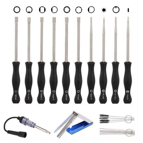 Outil De Réglage Du Carburateur, Kit De Tournevis, Nettoyeur, Testeur D'Allumage De Moteur Pour Carburateur Commun À 2 Cycles, Chaîne/Tondeuse/W 9109-May14A23077