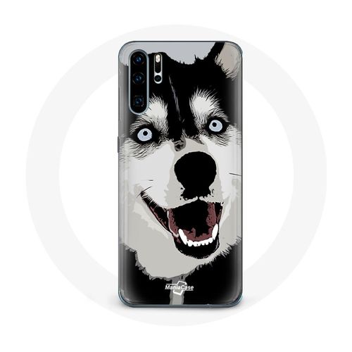 Coque Pour Huawei P30 Husky De Sibérie Yeux Bleus
