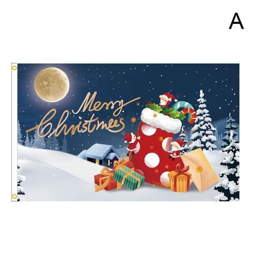 Drapeau de jardin de noël Double face en lin, décoration extérieure pour la maison, bannière suspendue, cadeau de noël, nouvel an