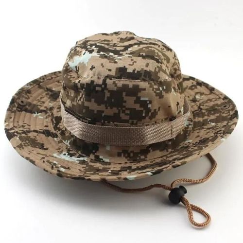 Chapeau De Pêche Unisexe Avec Voile De Protection Solaire - Camouflage Du Désert