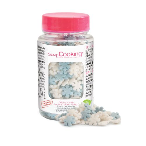 Pot De Décors Sucrés "Flocon Blanc/Bleu" 50g