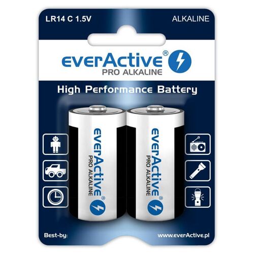Pack de 2 piles R14/C Alcaline - Garantie 1 an
