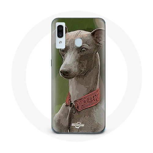 Coque Pour Samsung Galaxy A30 Lévrier Greyhound Gris