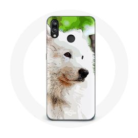 Coque Pour Huawei P20 Lite Chien Samoyède Blanc