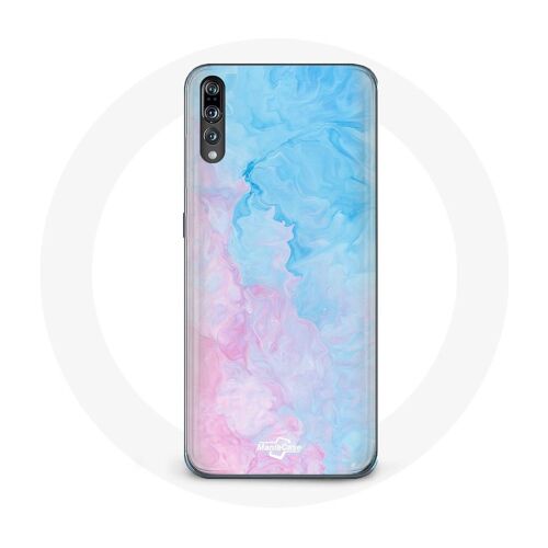 Coque Pour Huawei P20 Fond Rose Bleu