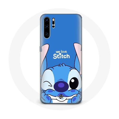 Coque Pour Huawei P30 Stitch Mignon Fond Bleu