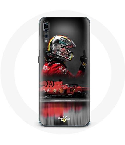Coque pour Huawei P20 pro Formule 1 Sebastian Vettel Pilote automobile F1 Rouge