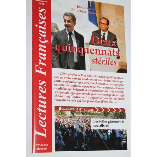 Lectures Françaises N°715 : Deux Quinquennats Stériles