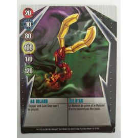Carte Métalique Bakugan N° 8/48d Ag Island/Ile D'ag 2010 Rouge