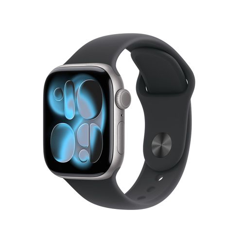 Apple Watch Series 11 - 42 mm Gris bracelet Noir GPS - Wifi M/L