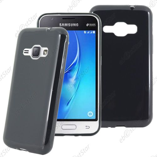 Ebeststar ® Pour Samsung Galaxy J1 2016 J1 4g Sm-J120f (2015) - Housse Etui Coque Souple Silicone Gel Sans Motif, Couleur Noir [Dimensions Precises De Votre Appareil : 132,6 X 69,3 X 8,9 Mm, Écran 4.5'']