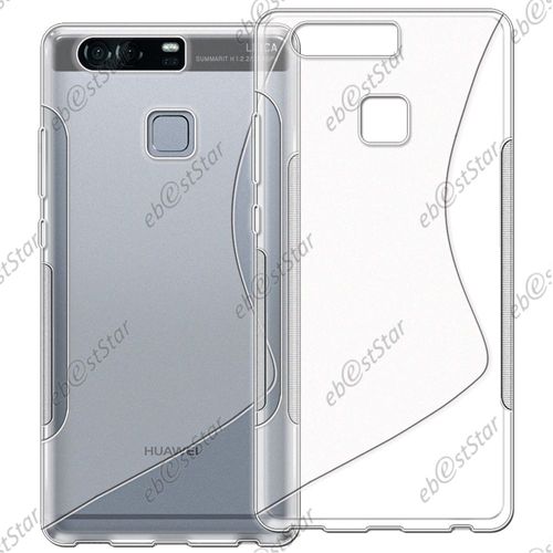 Ebeststar ®  Coque S-Line Silicone Gel Motif Vague Housse Etui Protection Souple Pour Huawei P9, Couleur Transparent [Dimensions Precises De Votre Appareil : 145 X 70,9 X 7 Mm, Écran 5.2'']