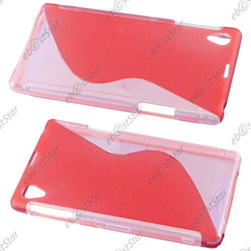 ebestStar ® Etui Housse Coque S-line Silicone Protection en Gel pour Sony Xperia Z1 L39H, Sony C6906, Couleur Rouge [Dimensions PRECISES de votre appareil : 144 x 74 x 8,5 mm, écran 5'']