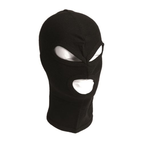 Cagoule Noire 3 Trous - Coton Mfh