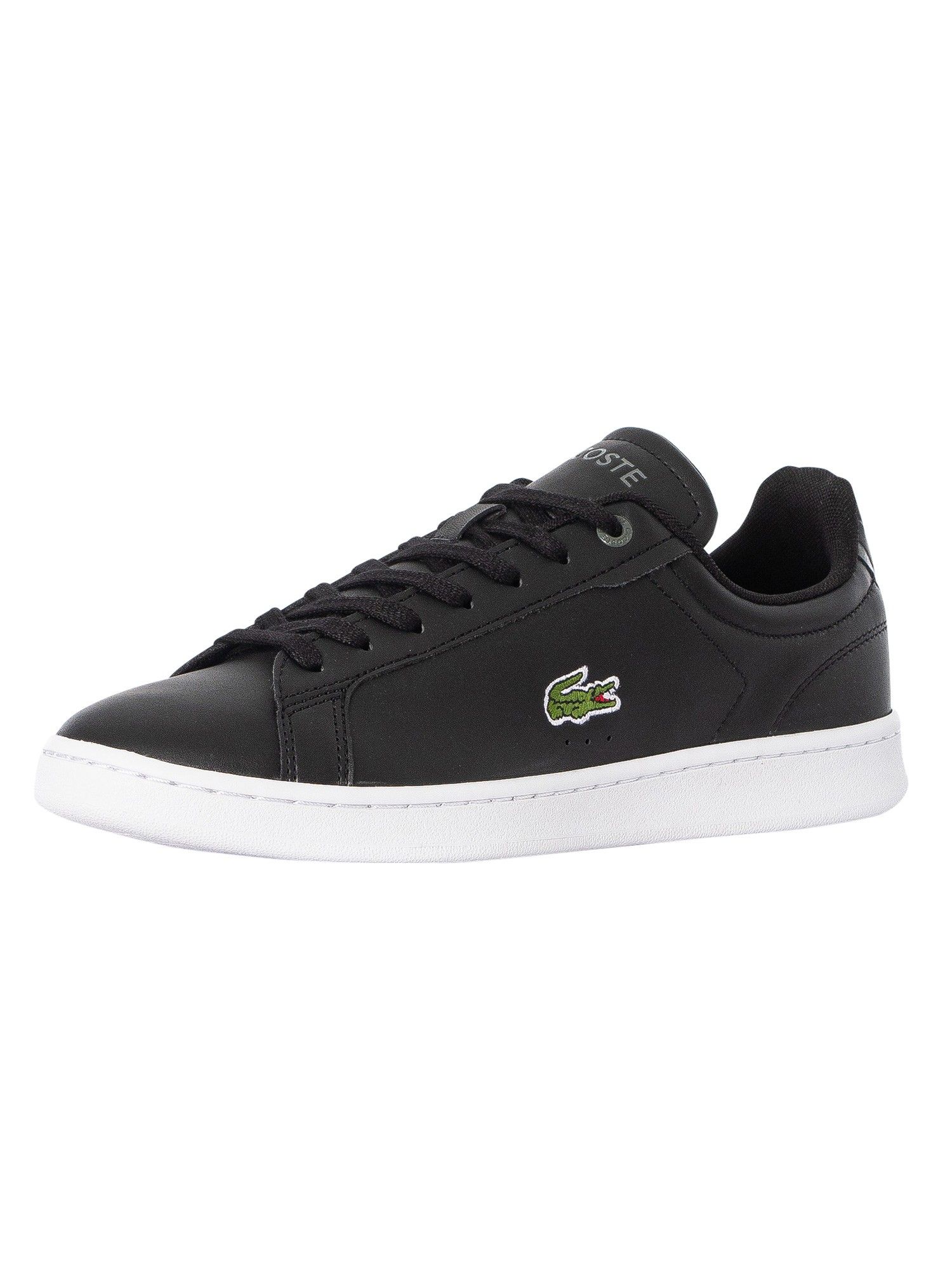 Lacoste Baskets En Cuir Carnaby Pro Bl23 1 Sma Noir