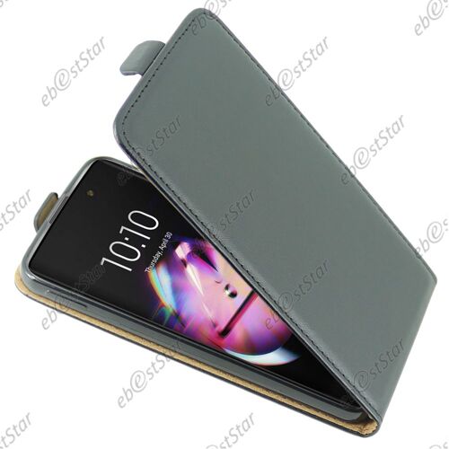 ebestStar ® Etui PU cuir à rabat Housse Coque ULTRA SLIM pour Alcatel Idol 4S (5.5 pouces), Couleur Noir [Dimensions PRECISES de votre appareil : 153,9 x 75,4 x 7 mm, écran 5.5'']