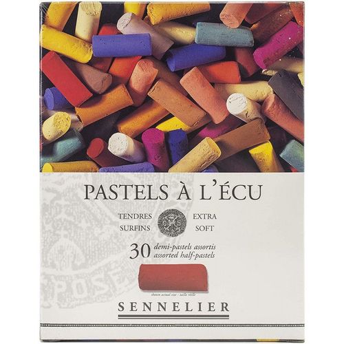 Boîte De 30 Demi-Pastels A L'écu - Assortiment - Sennelier