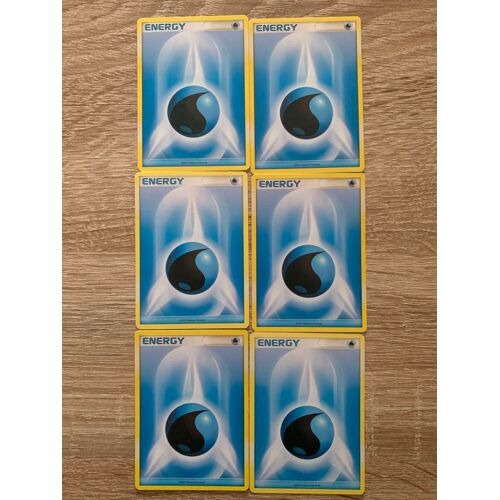 6 Cartes Pokémon Energy Bleue De 2007