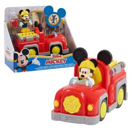 Mickey Mouse Mickey  Véhicule & Figurine 7,5 Cm Articulée - Pompier