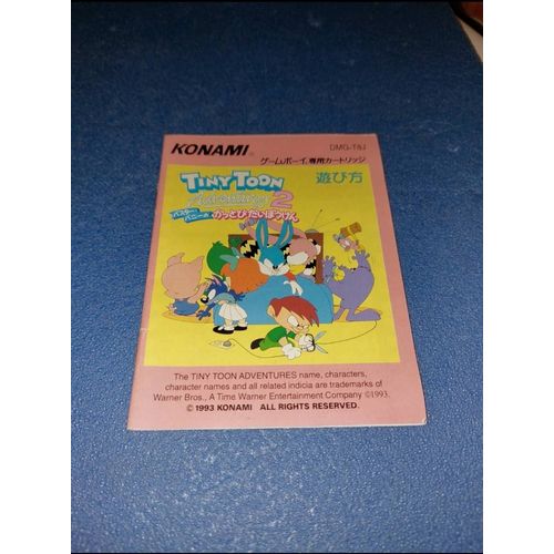 Notice Manuel Tiny Toon Adventures 2 Montana's Movie Madness Nintendo Game Boy J Jap Japan