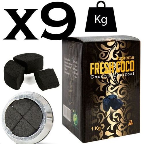 Lot de charbon naturel fresh coco par 9Kg