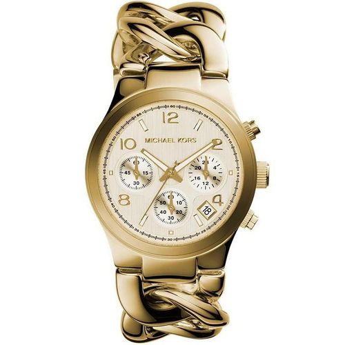 Michael Kors Slim Runway Mk3131 Femme Montre Gold Analogique Métal Nouveau