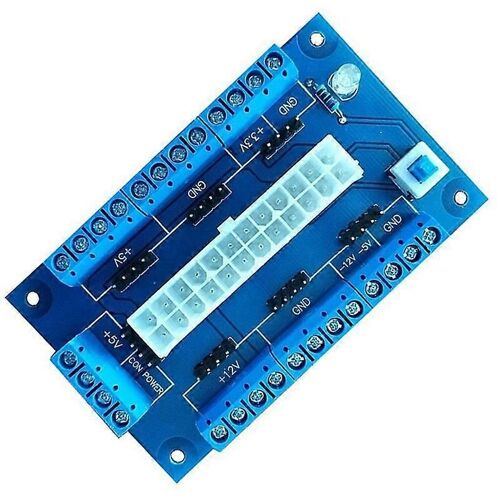Ordinateur adaptateur de bricolage de paillasse 24/20 broches PC de bureau Module de carte de dérivation ATX Accessoires Power Sup