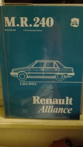 Manuel De Reparation Mecanique Renault Alliance Mr 240 0 