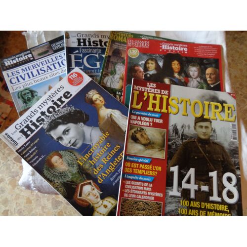 Lot De 6 Revues/Magazines "Les Grands Mystères De L'histoire" N°2-4-5-8-11-16