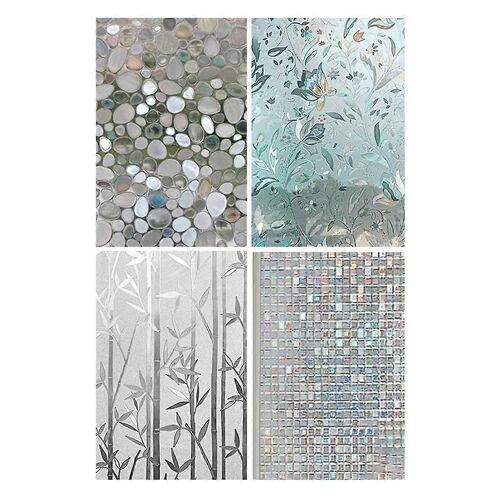 Autocollant adhésif en verre dépoli Film de fenêtre électrostatique Film de confidentialité en verre de salle de bain Pâte de décoration mate 3D20x100cm