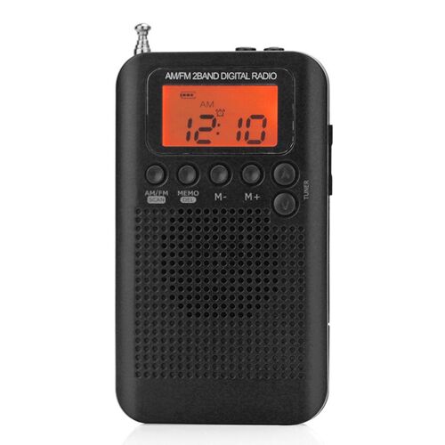 HRD-104 Portable Pocket AM FM Radio avec 40mm Pilote Haut-Parleur Musical 1.3 pouces LCD Affichage Numérique Agréable tingSupplies