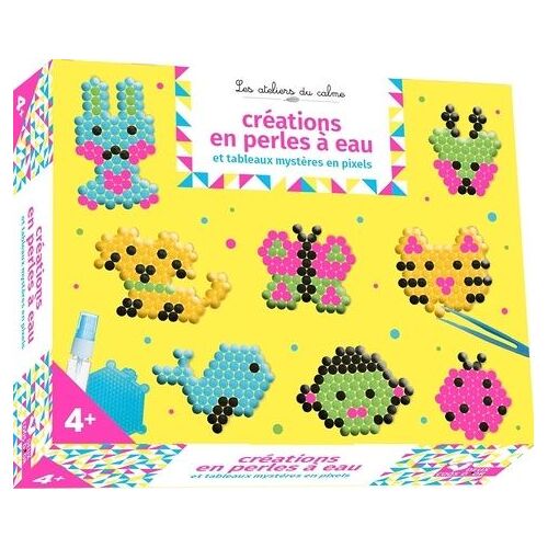 Créations En Perles À Eau Et Tableaux Mystères En Pixels - 600 Perles À Eau, 1 Pince, 1 Plateau, 1 Vaporisateur, 8 Modèles De Créations En Perles Et 13 Colos Mystères Tout En Pixels