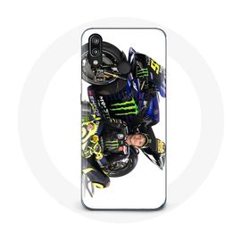Coque Pour Huawei P20 Lite Valentino Rossi Pilote De Vitesse Fond Blanc
