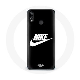 Coque Pour Huawei P20 Lite Nike Logo Blanc Fond Noir