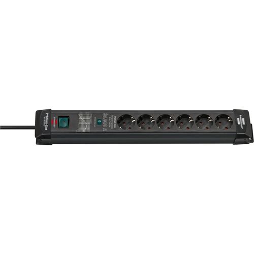 Brennenstuhl Premium-Line protection de surtension 26000A 6 prises noir 1,8 m H05VV-F 3G1,5 - 1951160400
