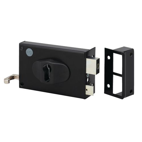 Serrure en applique type ND 10 modulable à cylindre européen verticale à fouillot 872 gauche