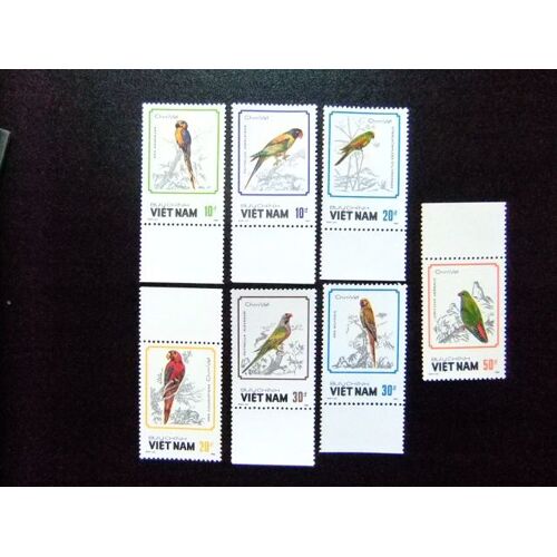 Vietnam Republica Socialista 1988 Fauna Pajaros Oiseaux Yvert Nº 940 / 946 ** Mnh