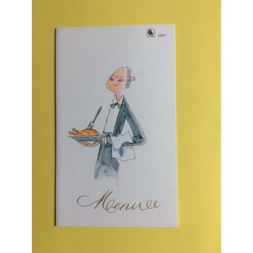 Carte Double Pour Menu (Vierge - 19 X 11 Cm)