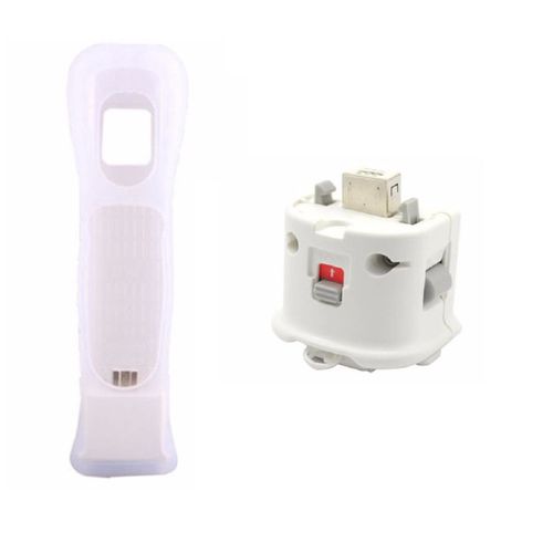 Wii Motion Plus Pour Manette Wiimote Nintendo Wii + Housse Silicone - Blanc