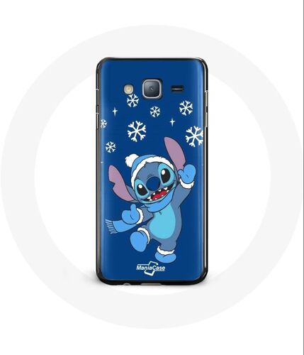 Coque pour Samsung Galaxy Grand Prime Stitch neige Noël bleu