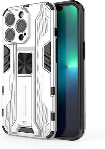 Coque Pour Apple Iphone 13 Pro - ¿¿Tui De Protection ¿¿L¿¿Gant Robuste R¿¿Sistant Aux Chocs, Aux Rayures Et De Qualit¿¿ Militaire Compatible Avec Apple Iphone 13 Pro. Hs Silver