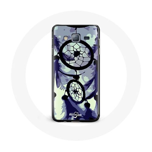 Coque Pour Samsung Galaxy Grand Prime Attrape Rêve Violet Gris Et Noir