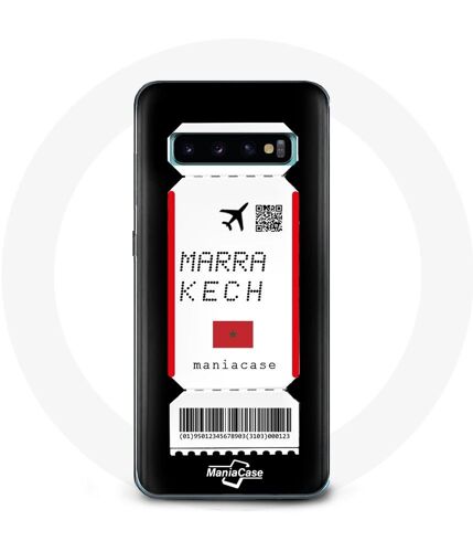 Coque Pour Samsung Galaxy S10 Edge Billet D'avion Marrakech Maroc