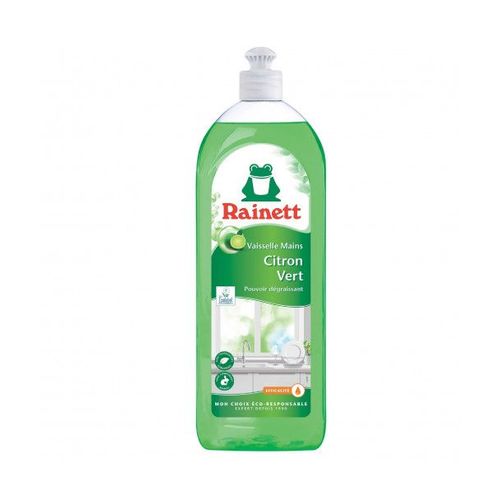 Pack de 10 - Rainett - Liquide Vaisselle Ecologique Citron Vert 750ml