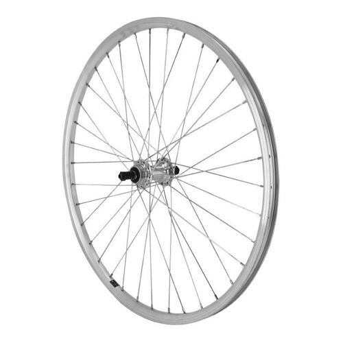 Roue Vtt 26 Er10 Arriere Argent Double Paroi Moy Alu Blocage Roue Libre 7-6v.