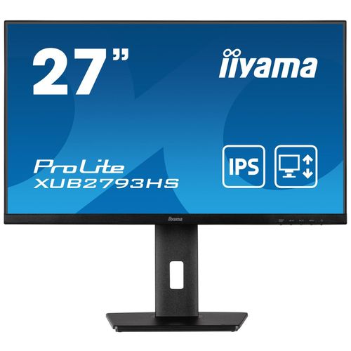 iiyama ProLite XUB2793HS-B7 - Écran LED - 27" - 1920 x 1080 Full HD (1080p) @ 100 Hz - IPS - 300 cd/m² - 1300:1 - 1 ms - HDMI, DisplayPort - haut-parleurs - noir mat