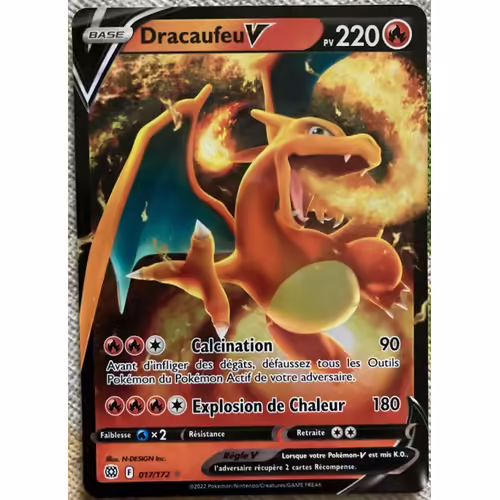 Carte Pokémon Dracaufeu V 17/172 Stars Étincelantes Fr Eb09 Fr